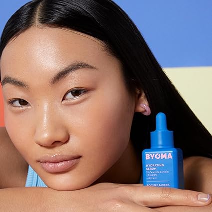 byoma hydrating serum (30ml) moisturising face serum with squalane and ceramides for glowing, dewy skin deep hydration and barrier support