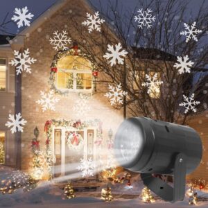 jsdoin christmas projector lights usb led christmas decoration lights moving rotating snowstorm landscape lamp spotlight holiday wedding party birthday home decoration light [energy class g]