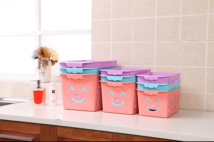 3Pcs Set Smiley Organiser Basket With Cap. - Image 5