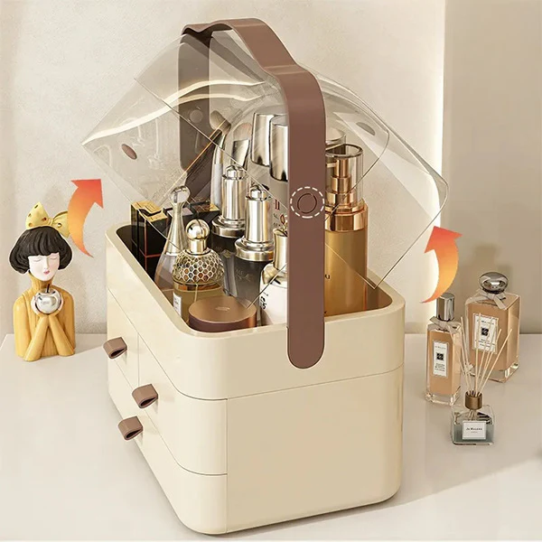 3 Drawer Portable Storage Cosmetic Box - Image 4